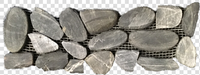 Bali Black Flat Split Cobblestone Border   Stone Wall  HD Png DownloadTransparent PNG