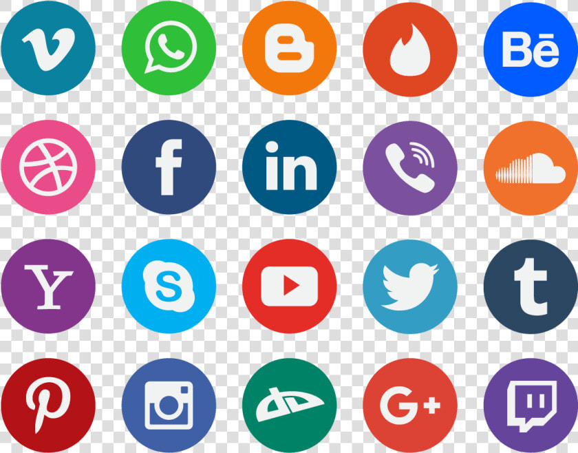 Social Media Icon Vector Free Graphic Collection   Logos Redes Sociales Vector  HD Png DownloadTransparent PNG