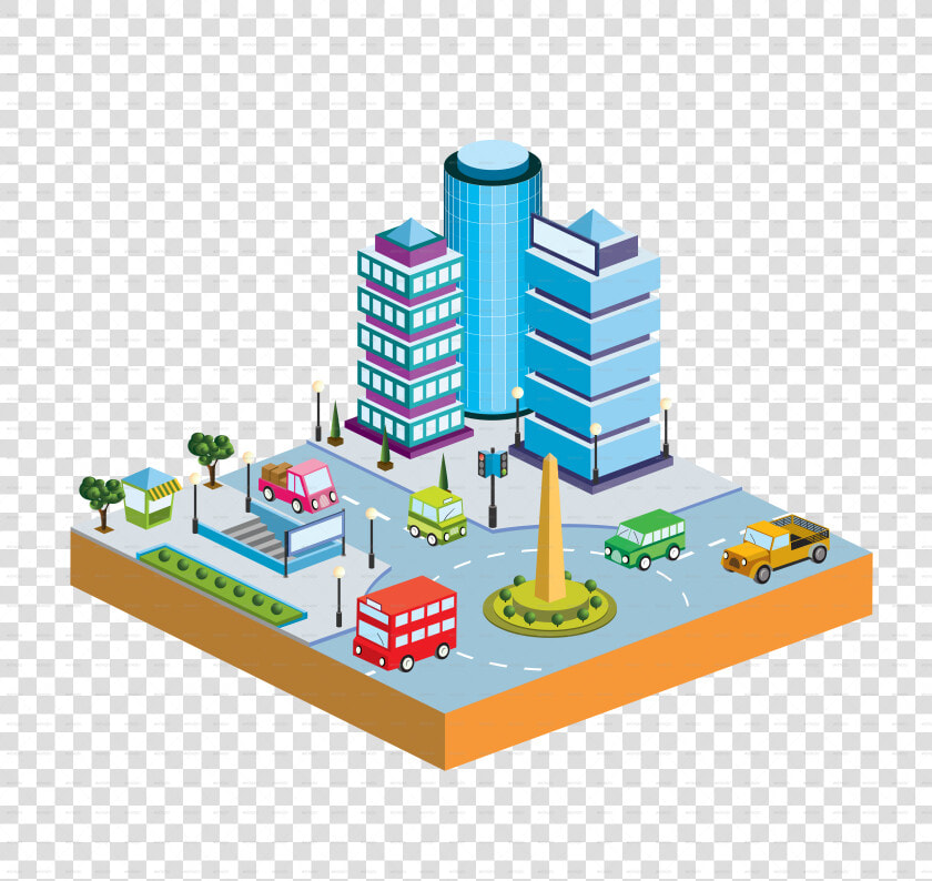 Isometric City Vector Png  Transparent PngTransparent PNG