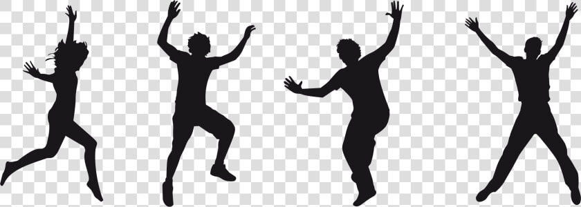 Silhouette Jumping For Joy  HD Png DownloadTransparent PNG