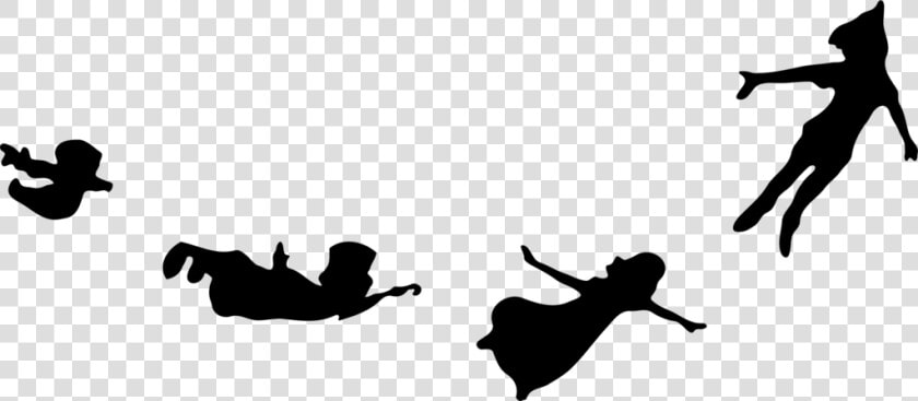 Peeter Paan Peter Pan Tinker Bell Youtube Silhouette   Silhouette Peter Pan Png  Transparent PngTransparent PNG