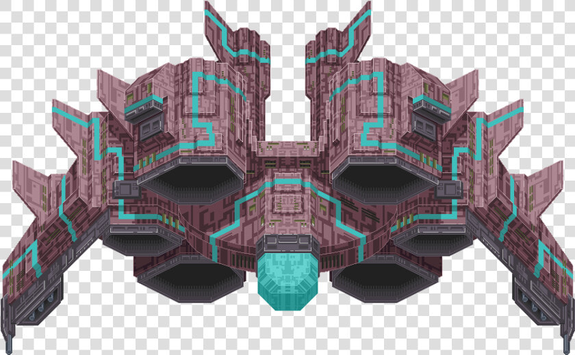 Carrier Boss Sprite   Spaceship Boss Sprite  HD Png DownloadTransparent PNG