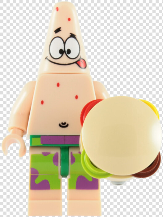 Lego Patrick Minifigure With Krabby Patty   Lego Patrick  HD Png DownloadTransparent PNG