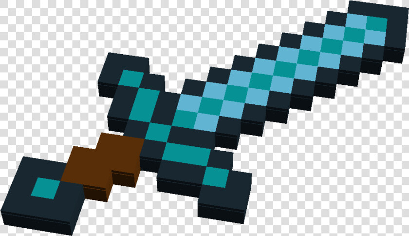 Collection Of Free Minecraft Transparent Diamond Sword   Diamond Sword Tinkercad  HD Png DownloadTransparent PNG