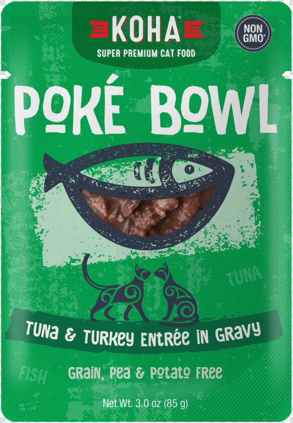 Poké Bowl Tuna  amp  Turkey Entrée In Gravy   Koha Cat Food Poke Bowl  HD Png DownloadTransparent PNG