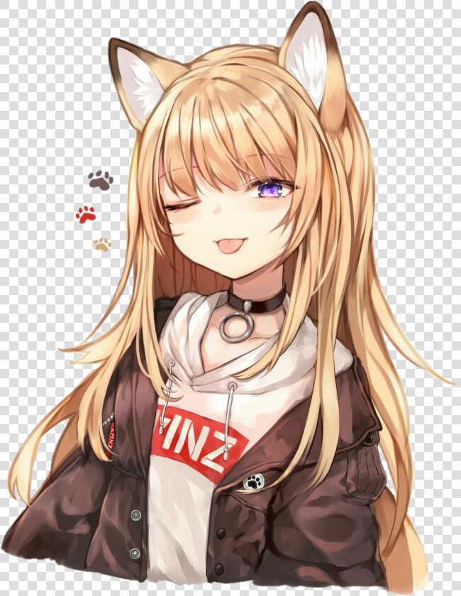  anime  nekogirl   Cute Anime Girl Fox  HD Png DownloadTransparent PNG