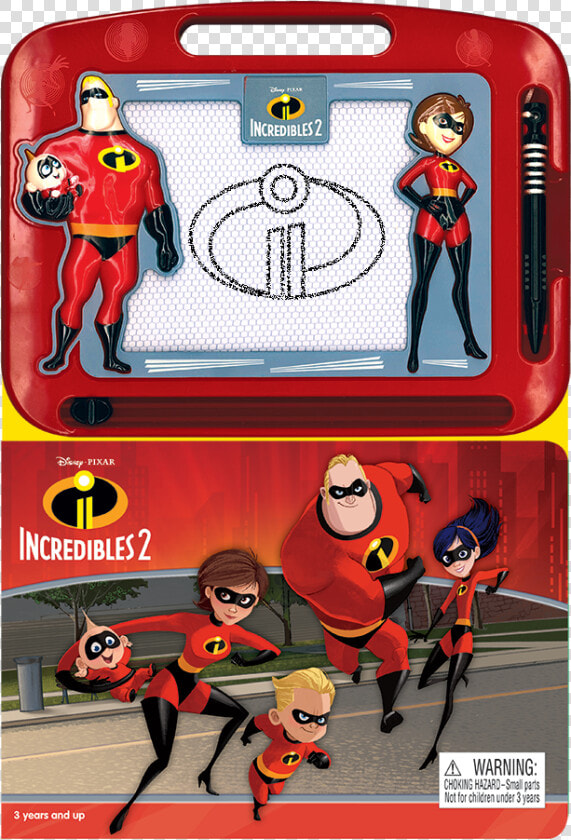 Incredibles 2 Storybook And Magnetic Drawing Kit  HD Png DownloadTransparent PNG