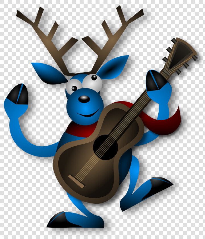 Reindeer  Dancing  Guitar  Instrument  Christmas  Noel   Reindeer With Guitar  HD Png DownloadTransparent PNG