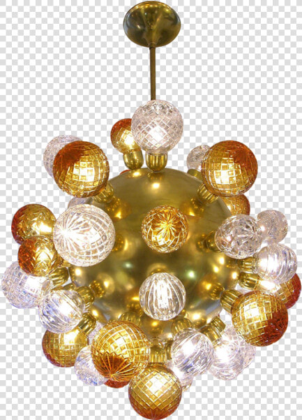 Italian Modern Sputnik Brass Chandelier With Crystal   Chandelier  HD Png DownloadTransparent PNG