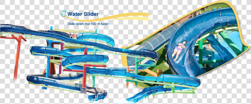 Slide Down This 100 M Tube   Water Park Slide Png  Transparent PngTransparent PNG