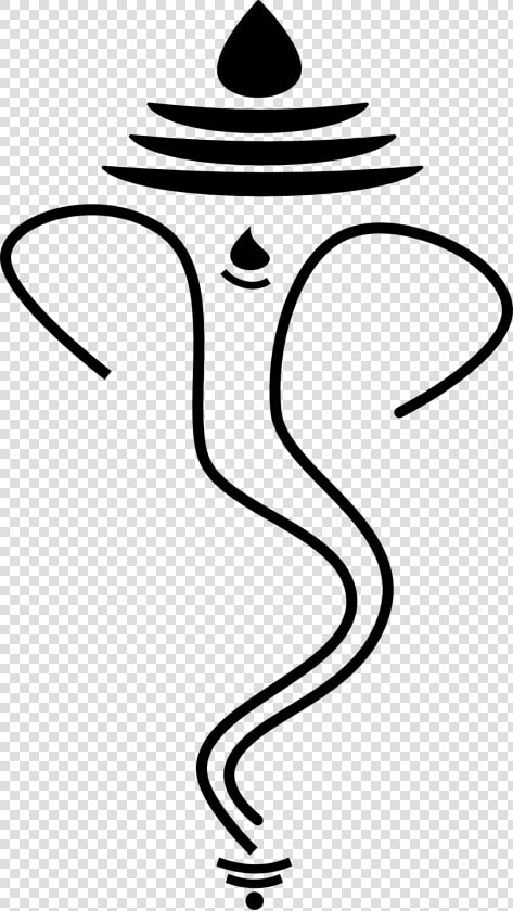 Ganpati Image Black And White  HD Png DownloadTransparent PNG