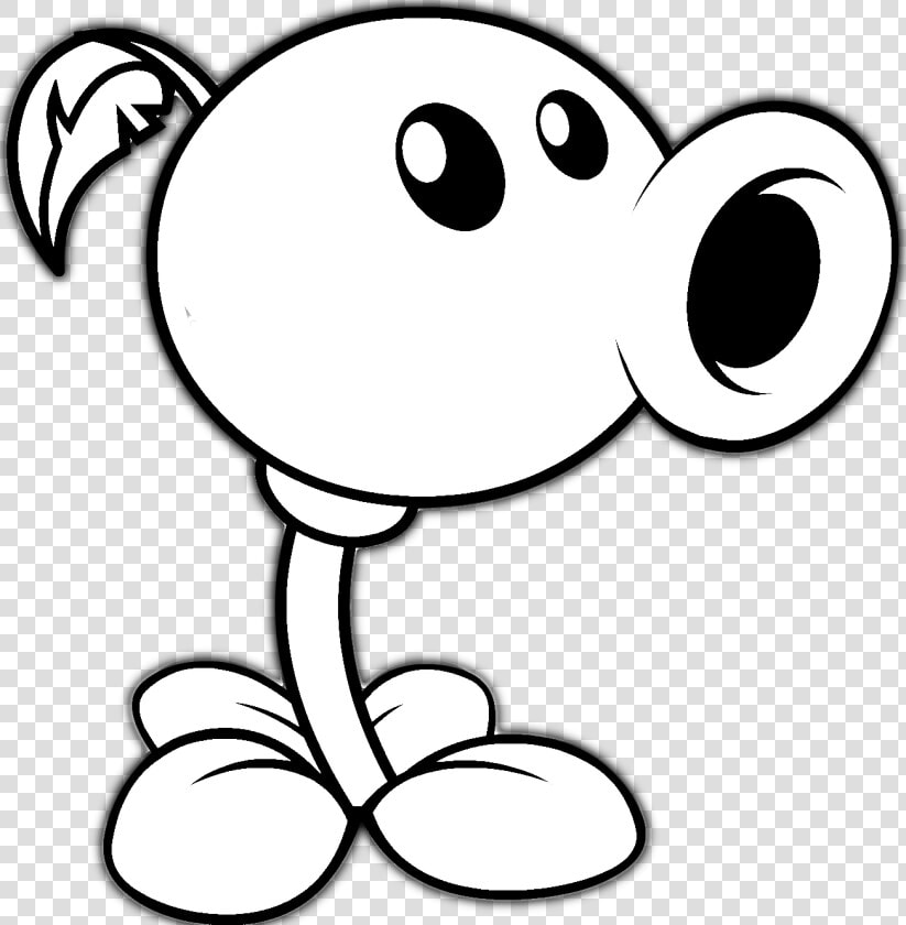 How To Draw Peashooter From Plants Vs   Plants Vs Zombies Para Colorear  HD Png DownloadTransparent PNG