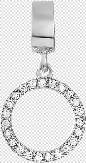 Silver Open Circle Charm With A Circular Row Of Clear   Guitar Rosette Design  HD Png DownloadTransparent PNG