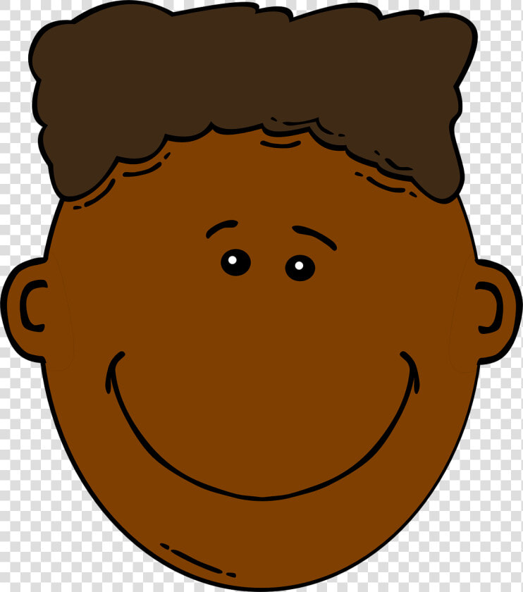 Brown Hair Clipart Boy Head   Black Boy Face Clipart  HD Png DownloadTransparent PNG