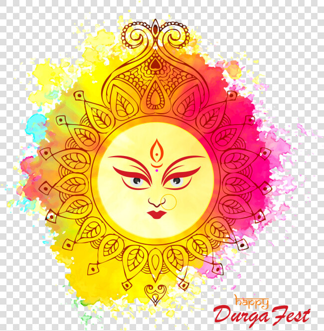 Happy Durga Fest Png   Happy Navratri Vector  Transparent PngTransparent PNG