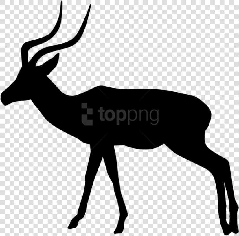 Free Png Gazelle Silhouette Png Images Transparent   Impala Clipart  Png DownloadTransparent PNG