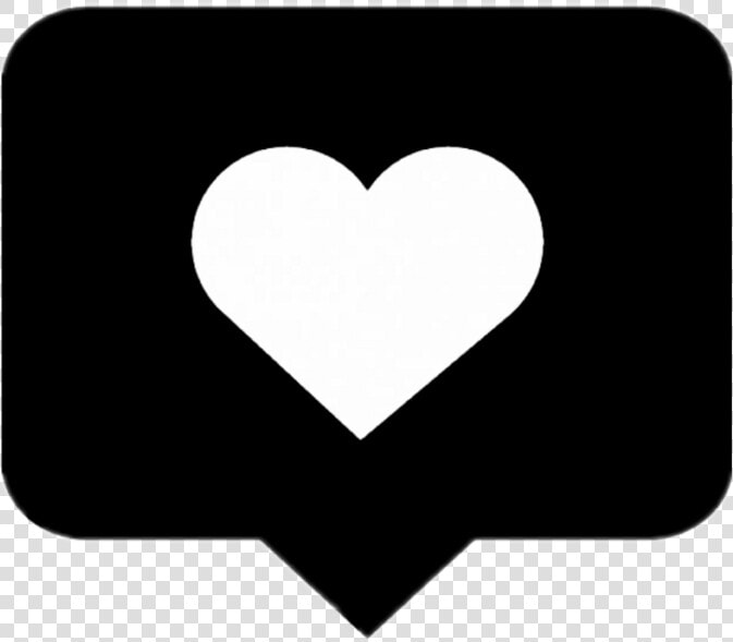 Clip Art Love Heart Black Box   Instagram Like Black And White  HD Png DownloadTransparent PNG