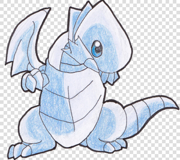 Blue Drawing Dragon   Blue Eyes White Dragon Simple  HD Png DownloadTransparent PNG