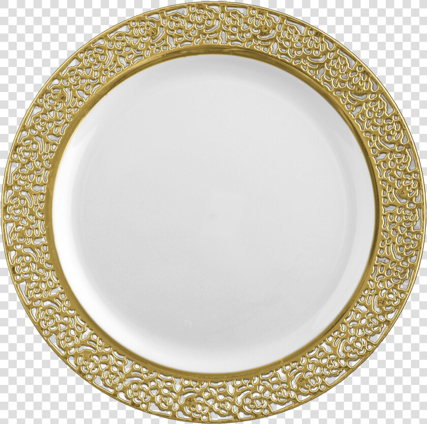 White Plates With Silver Trim   White Silver Plastic Plates  HD Png DownloadTransparent PNG