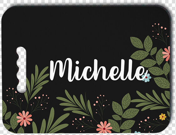 Dark Florals Personalized Kneeling Pad title Dark   Floral Design  HD Png DownloadTransparent PNG