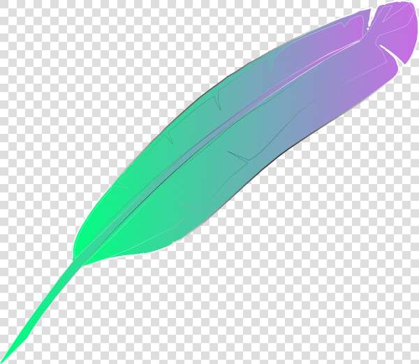 Tryae Feather Greenpurp Clip   Tryae Feather Greenpurp Clipart  HD Png DownloadTransparent PNG