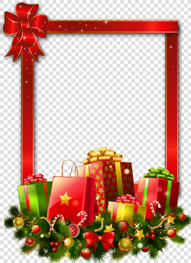 Borders And Frames Candy Cane Christmas Picture Frames   Christmas Gift Border Clip Art  HD Png DownloadTransparent PNG