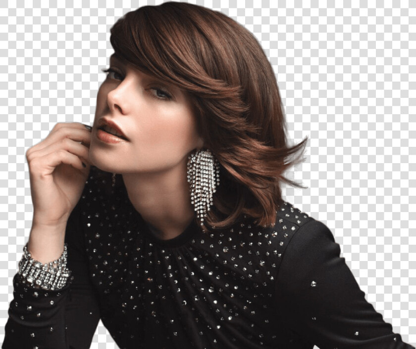 Hair brown Hair lip long Hair forehead fashion Model neck layered   Ashley Greene Alice Twilight  HD Png DownloadTransparent PNG