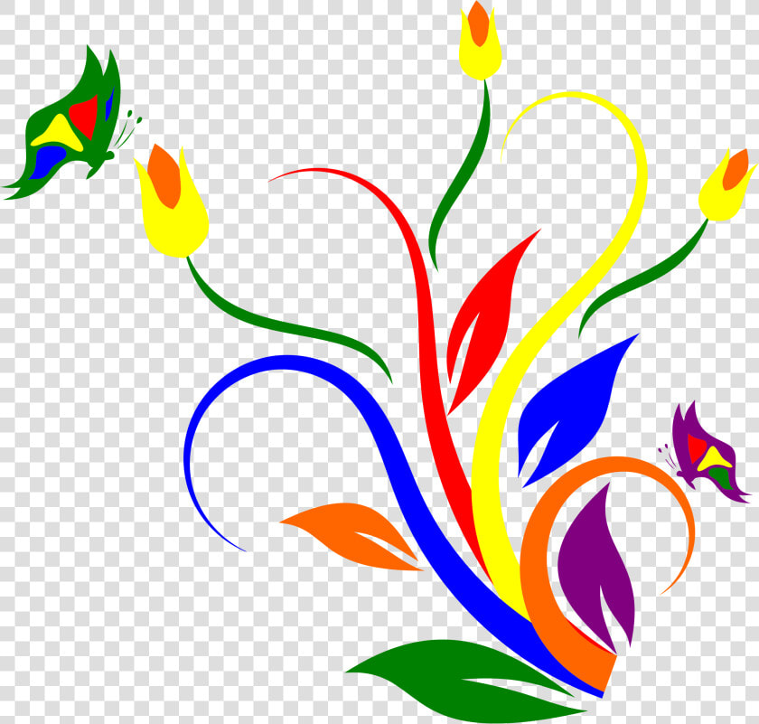 Of Butterflies And Flowers   Butterfly Flower Clip Art  HD Png DownloadTransparent PNG