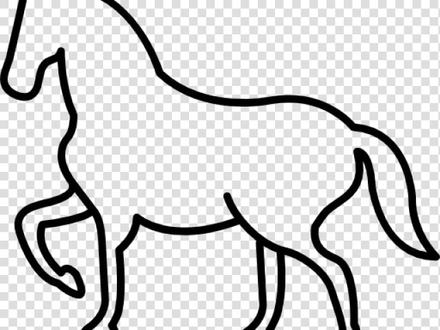 Transparent Knight On Horse Clipart Black And White   Cartoon Horse Black And White  HD Png DownloadTransparent PNG