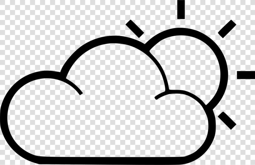 Cloud Sun   Black And White Cloud And Sun Clipart  HD Png DownloadTransparent PNG