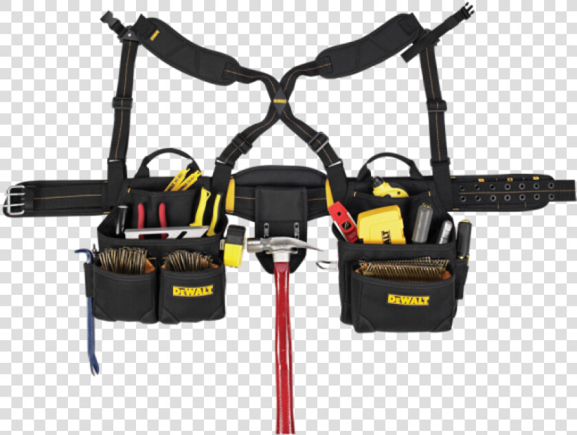 Dewalt Dg5641 19 Pocket Framer S Combo Apron With Suspenders   Dewalt Tool Belt  HD Png DownloadTransparent PNG