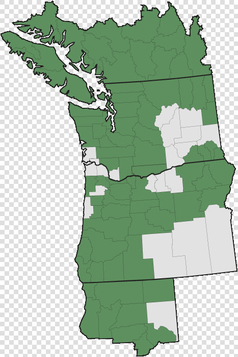 Evergreen Huckleberry Range Map  HD Png DownloadTransparent PNG