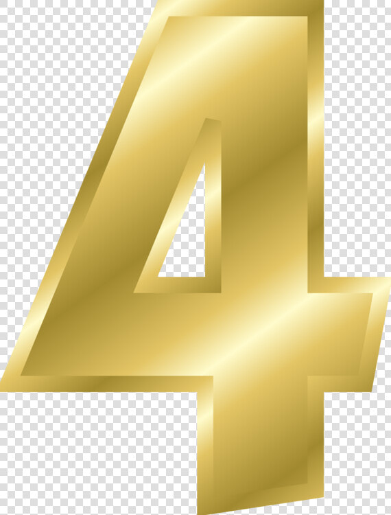 Triangle symbol number   Gold Number 4 Png  Transparent PngTransparent PNG