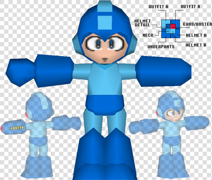 Download Zip Archive   N64 Mega Man Model  HD Png DownloadTransparent PNG