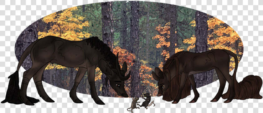 Wildlife terrestrial Animal horse tree animal   Illustration  HD Png DownloadTransparent PNG