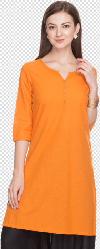 Women Slim Fit Solid Kurta   Girl  HD Png DownloadTransparent PNG