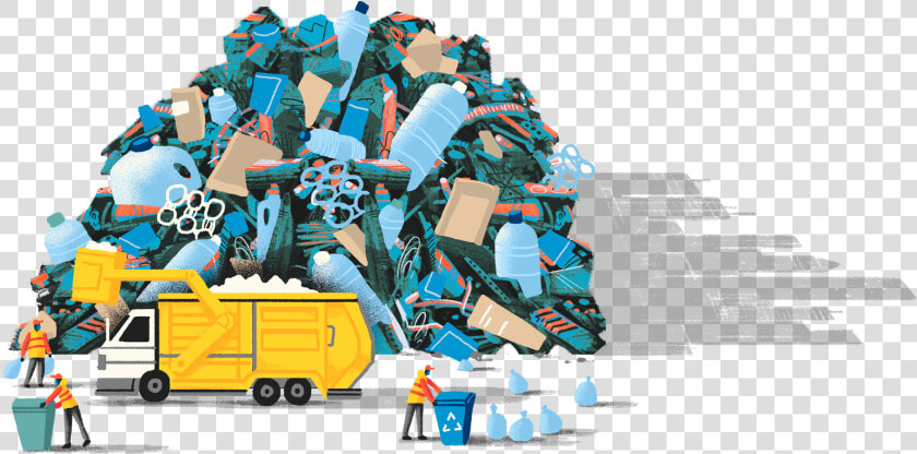 A Garbage Pile That Casts The Shadow Of A City   Toy Vehicle  HD Png DownloadTransparent PNG