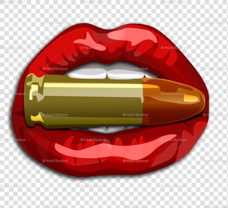 Lips Biting Lipstick Silhouette  HD Png DownloadTransparent PNG