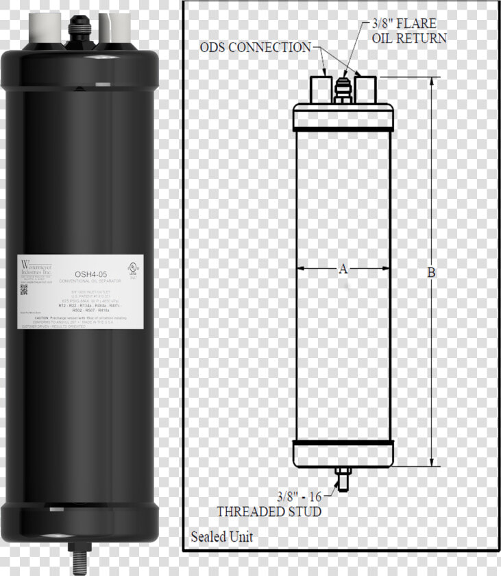 Conventional Separators   Cylinder   Oil Separator Os6 15l  HD Png DownloadTransparent PNG