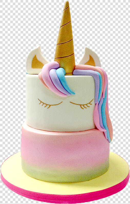 Unicorn Cake With Fondant Hair  HD Png DownloadTransparent PNG