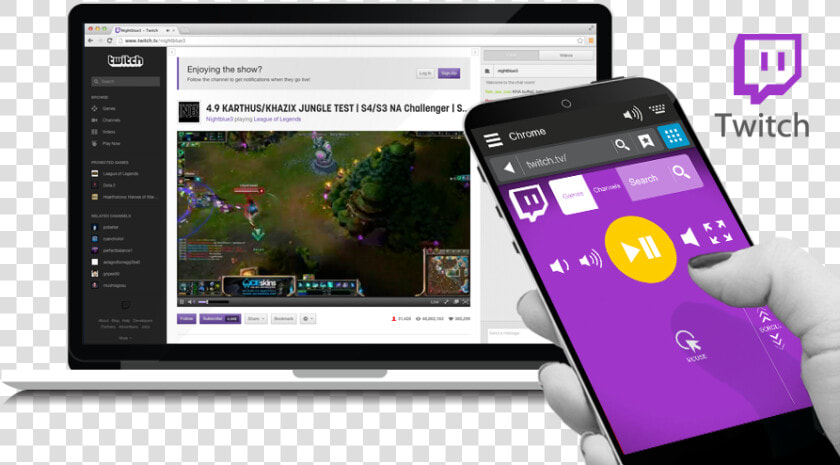 Twitch Remote   Twitch On Phone  HD Png DownloadTransparent PNG