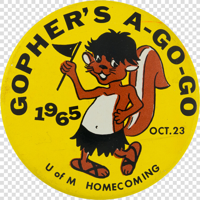 Gopher S A Go Go Events Button Museum   Cartoon  HD Png DownloadTransparent PNG