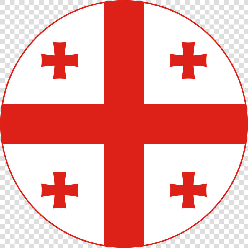 Svg Flags Georgia Flag State   Georgia Flag Rounded  HD Png DownloadTransparent PNG