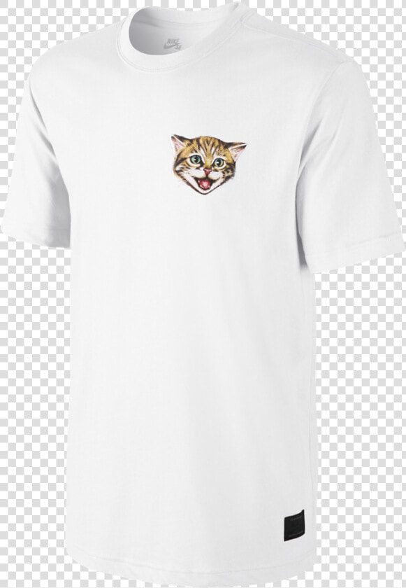 Nike Sb Cat Scratch 15 Men S T shirt Size Medium   Clean White T Shirt  HD Png DownloadTransparent PNG