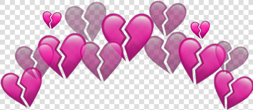  hearts  broken  crown  emojicrown  emoji  brokenheartstickerremix   Red Heart Crown Png  Transparent PngTransparent PNG