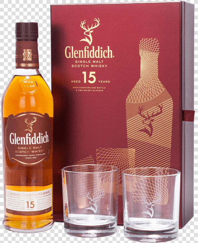 Glenfiddich 15 Year Old Solera Whisky Glass Pack Nv   Glenfiddich  HD Png DownloadTransparent PNG