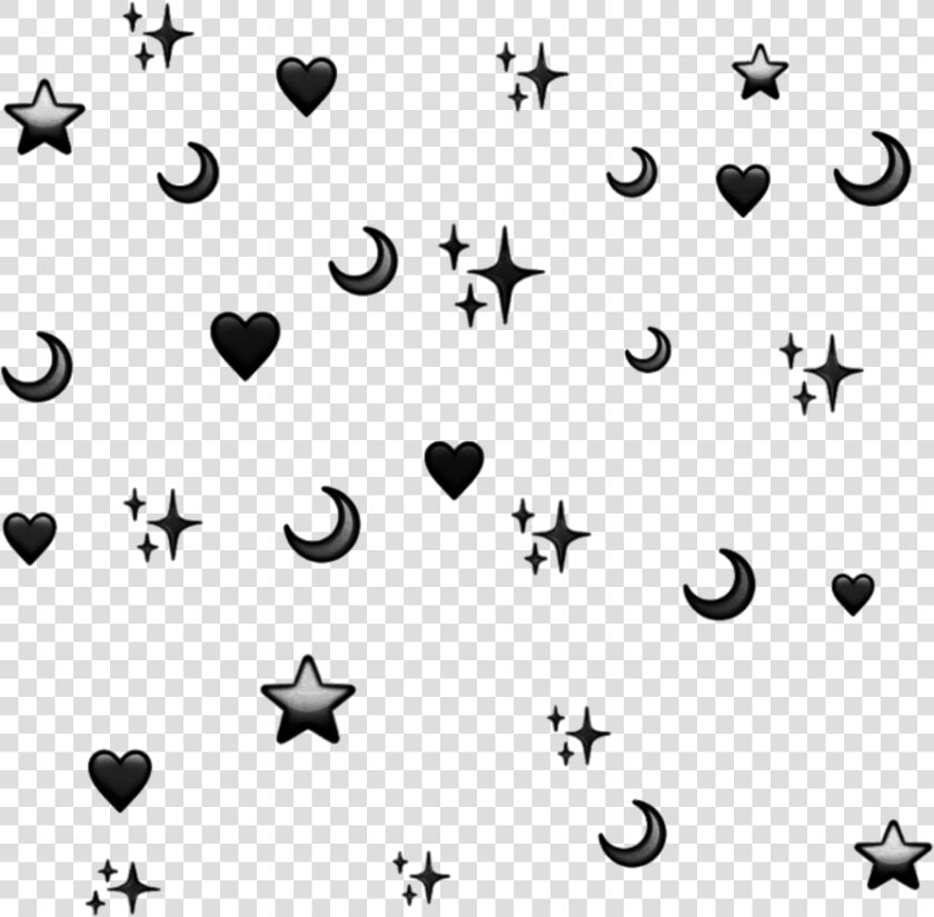 Black Emoji Background For Pictures   Black And White Star And Moon  HD Png DownloadTransparent PNG