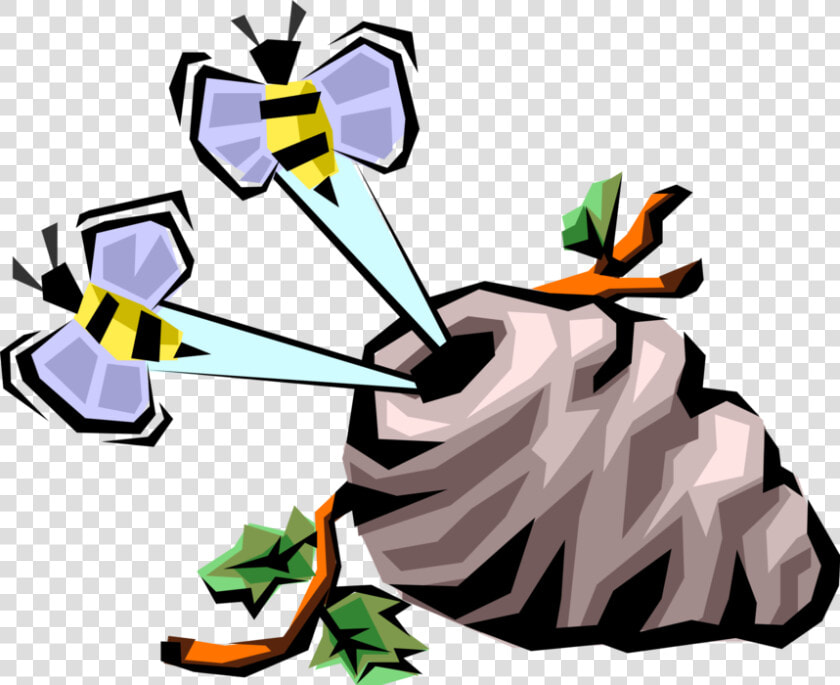 Vector Illustration Of Worker Bee Bumblebees Or Honeybees   Portable Network Graphics  HD Png DownloadTransparent PNG