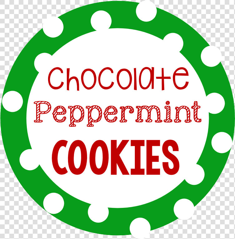 Cookie Mix In A Jar Printable Gift Tags   Chocolate Peppermint Cookies Label  HD Png DownloadTransparent PNG