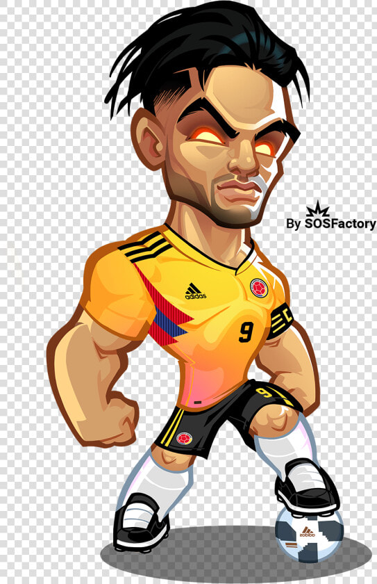 Ramadel Falcao Caricature   Mascotization Project World Cup 2018  HD Png DownloadTransparent PNG